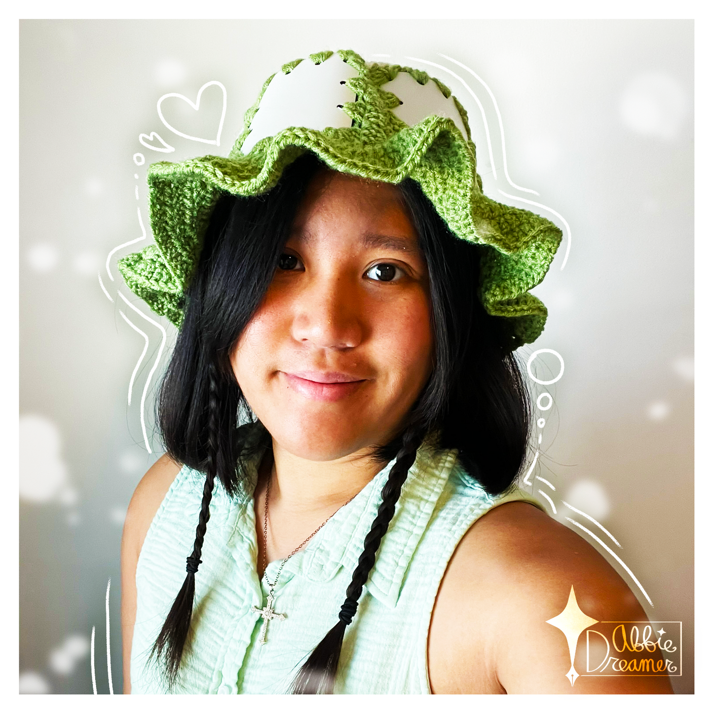 Green Plastic Bucket Hat