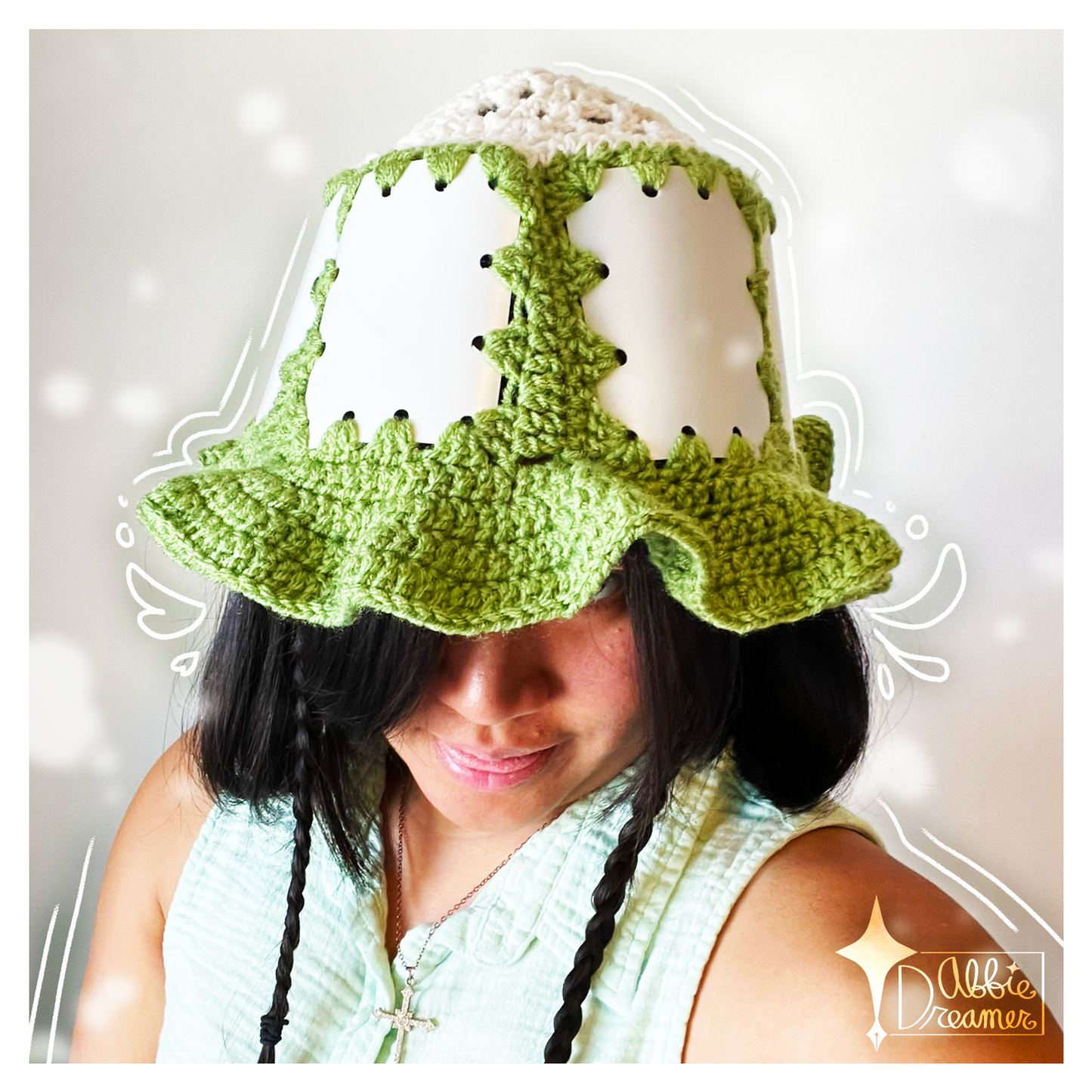 Green Plastic Bucket Hat