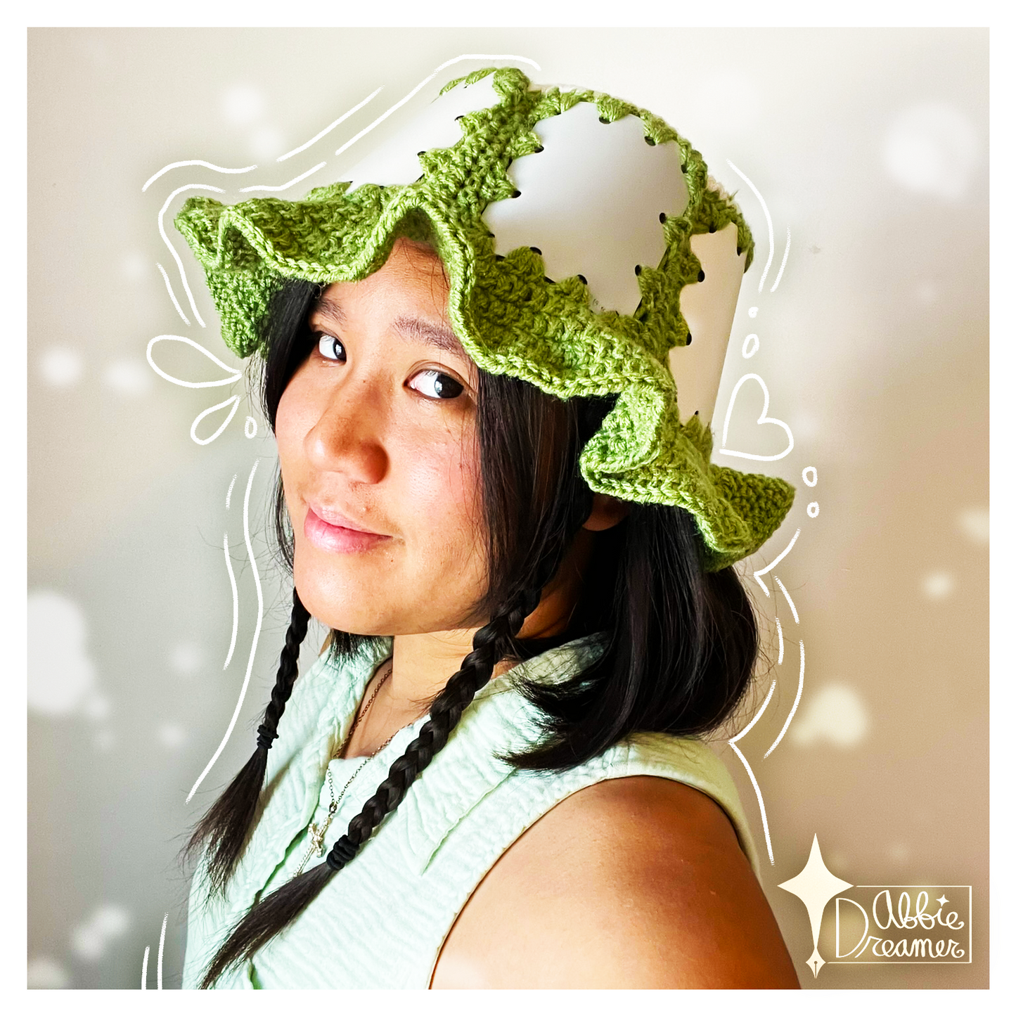 Green Plastic Bucket Hat