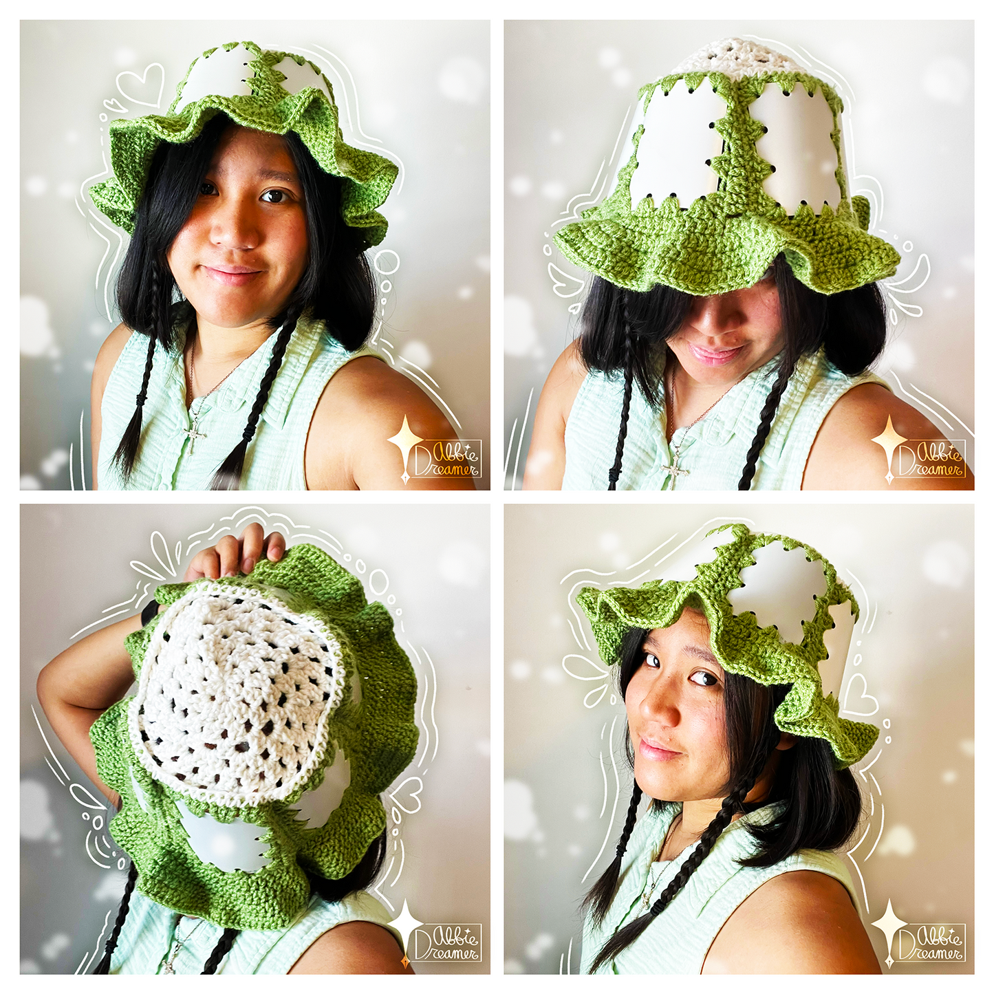 Green Plastic Bucket Hat