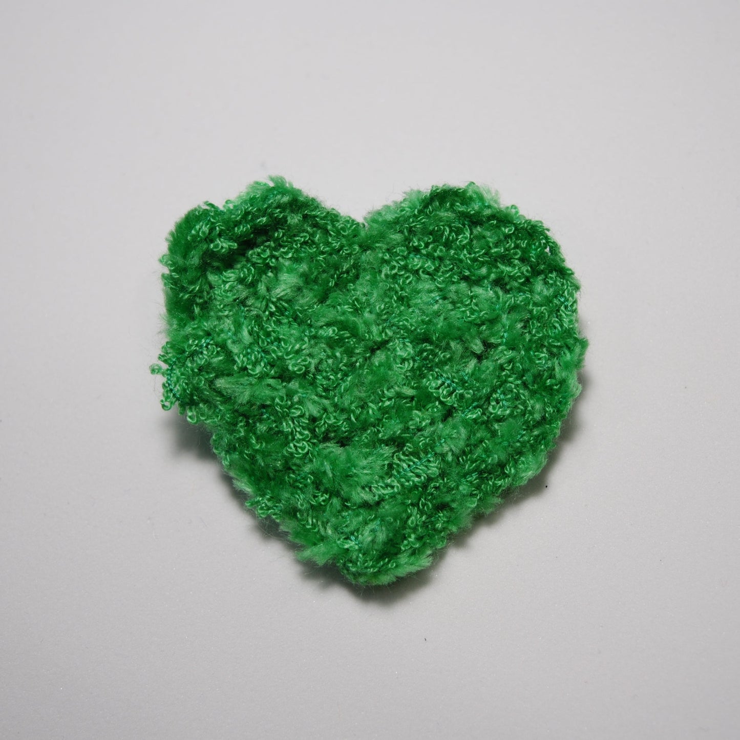 Prairie Grass Crochet Heart Pin