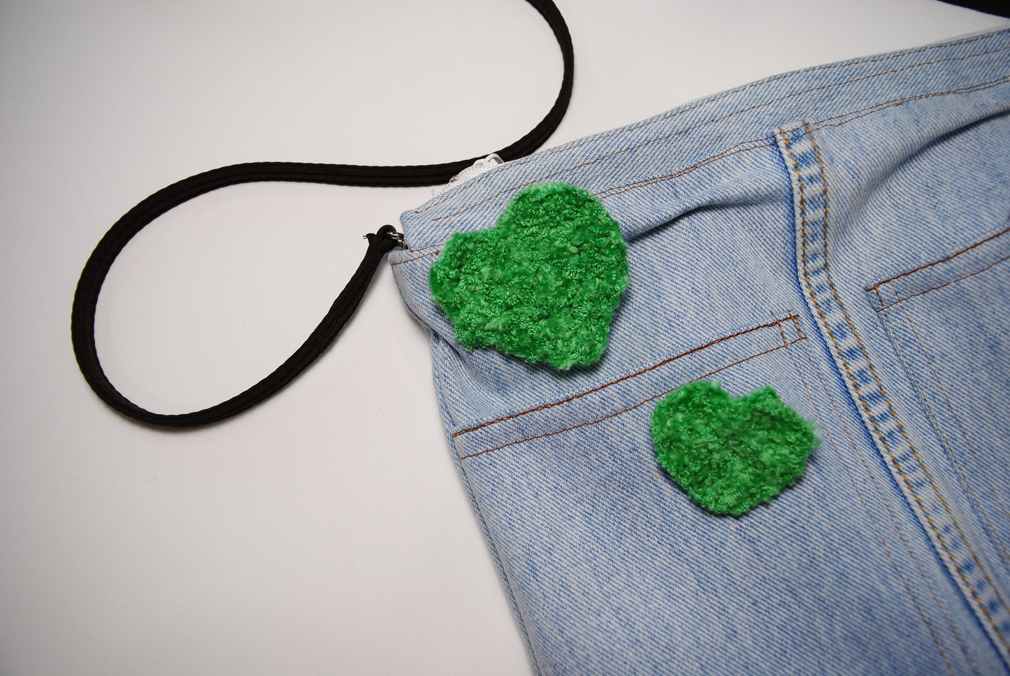 Prairie Grass Crochet Heart Pin