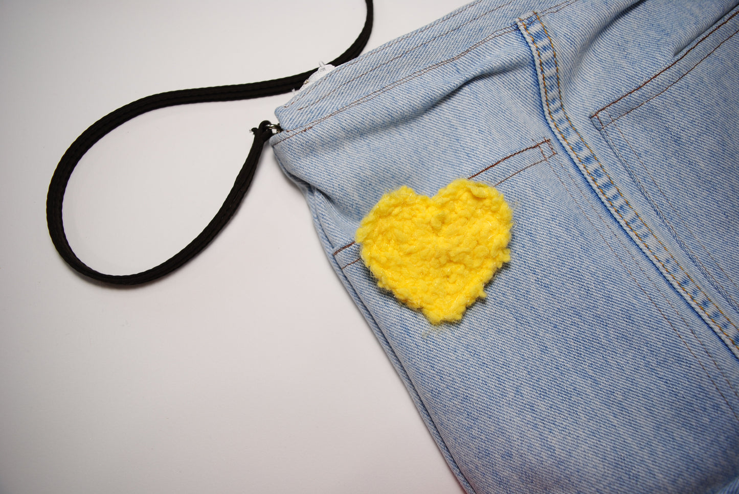 Dandelion Courage Crochet Heart Pin