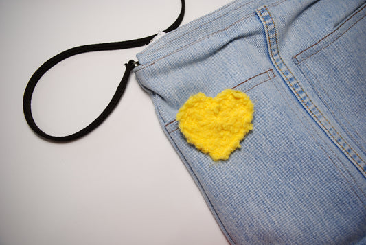 Dandelion Courage Crochet Heart Pin