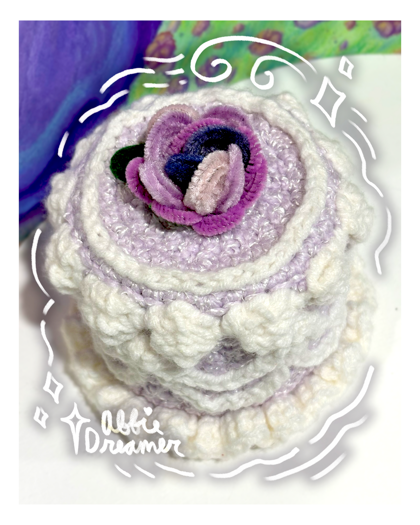 Lilac Rose Cake Container