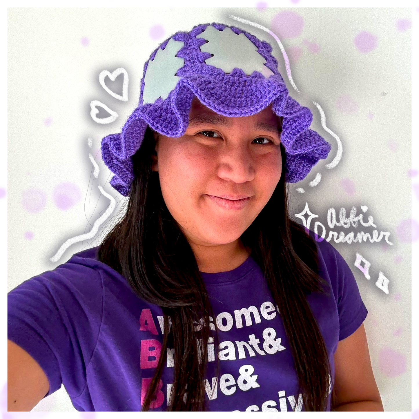 Purple Plastic Bucket Hat