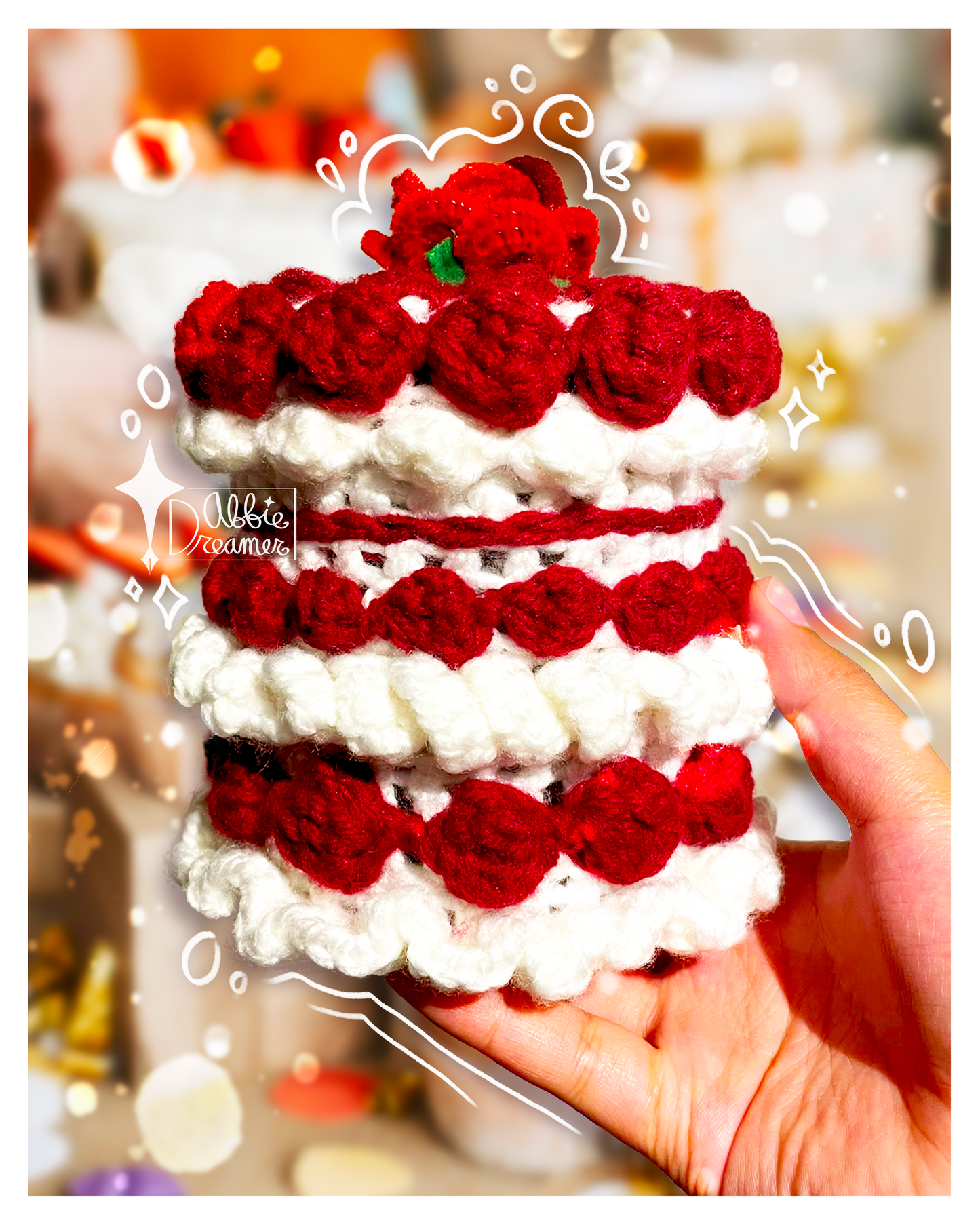 Snow Rose Cake Container