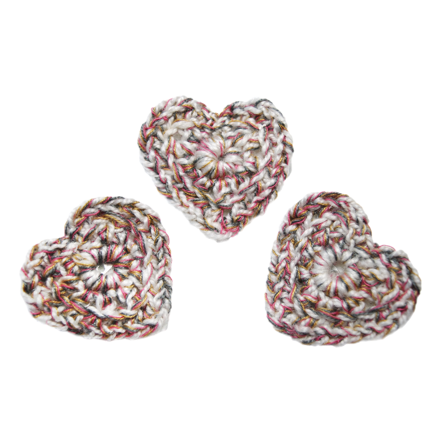 Evanescent Hue Crochet Heart Pin