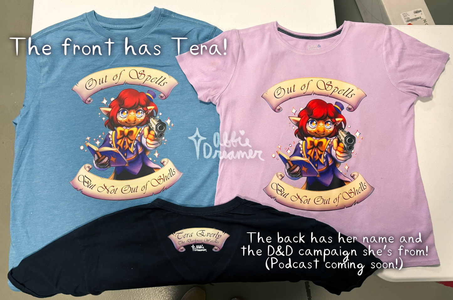 "Out of Spells" Tera D&D Shirt