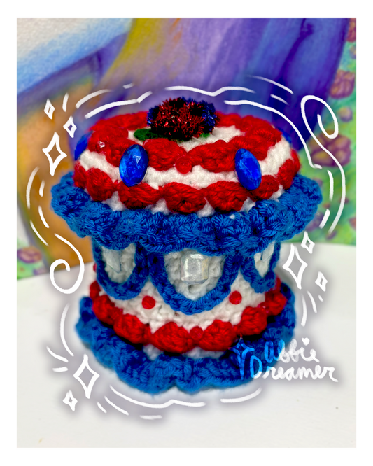 Regal Rose and Blue Cake Container