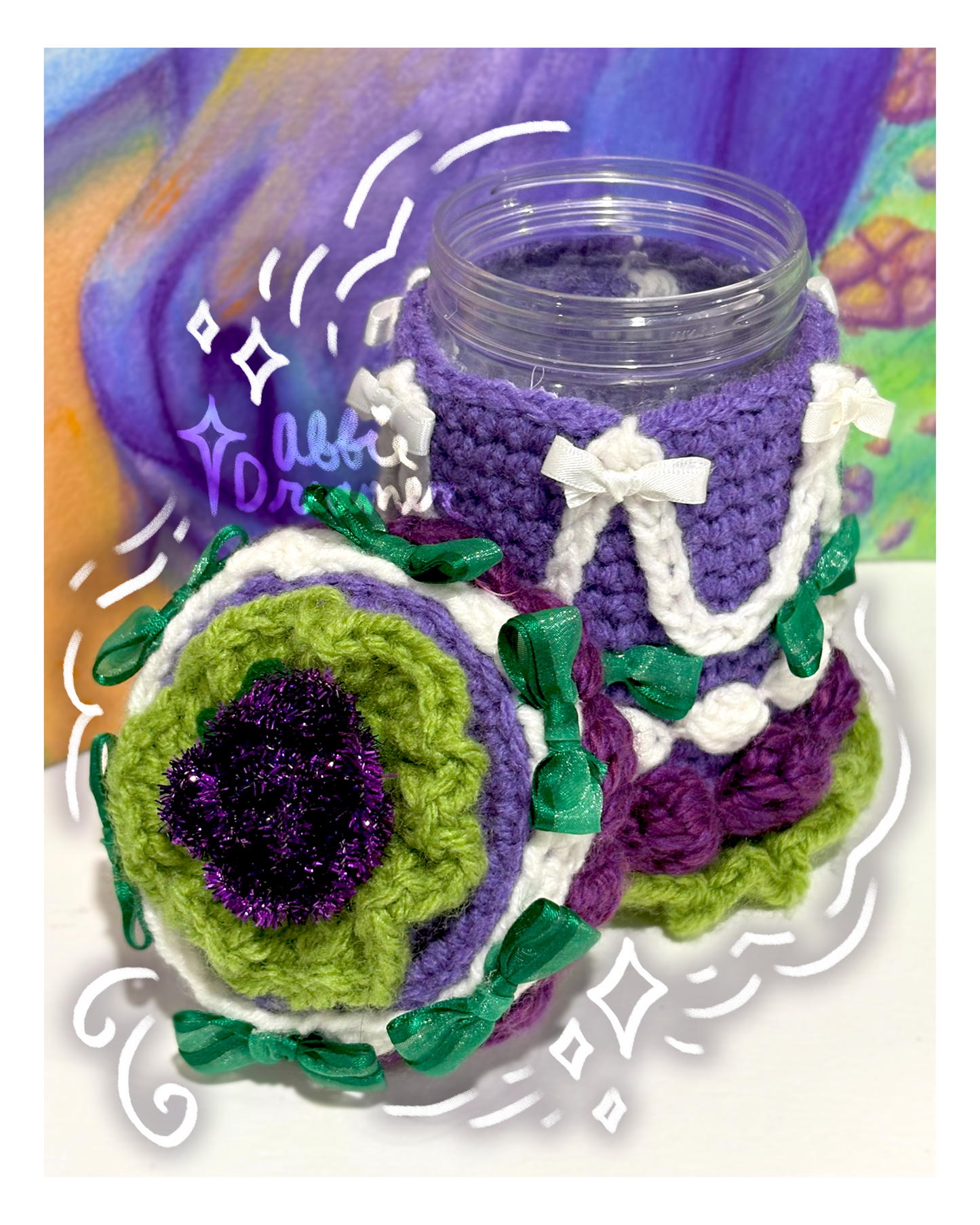 Royally Lush Purple and Green Cake Container