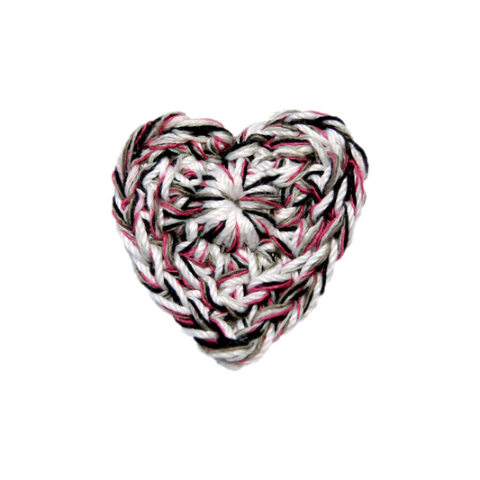 "Blushing Zebra" Heart Pin