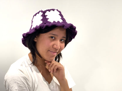 Dark Purple Plastic Bucket Hat